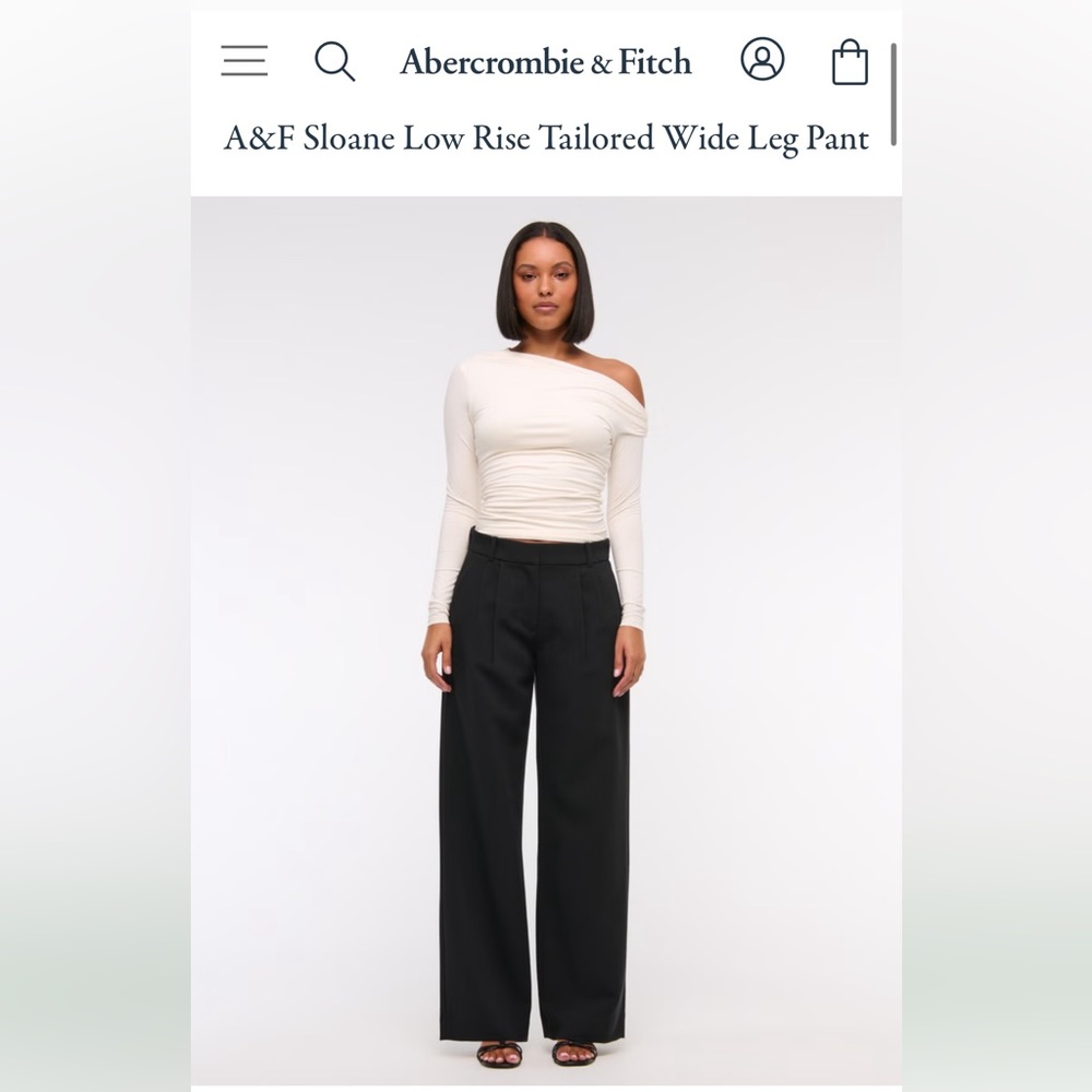 Abercrombie & Fitch - Sloane Low Rise Tailored Wide Leg Pant